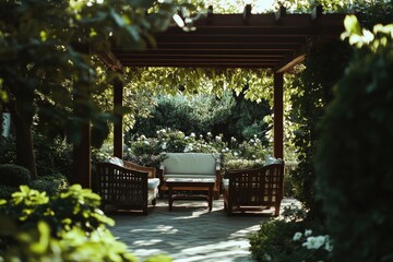 Naklejka premium Outdoor seating area