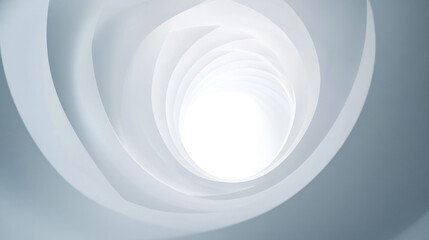 Obraz premium Light spirals through an endless tunnel, creating a surreal atmosphere of depth and mystery