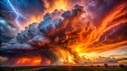 A storm of fire and wind forming an unnatural tempest