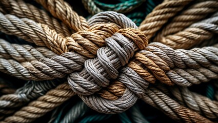 Fototapeta premium Intricate knot demonstrating craftsmanship and strength