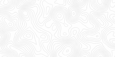 Fototapeta premium Geography landscape Topo contour map on white background, Topographic contour lines. Seamless pattern with lines Topographic map. Geographic mountain relief diagram line wave carve design. 