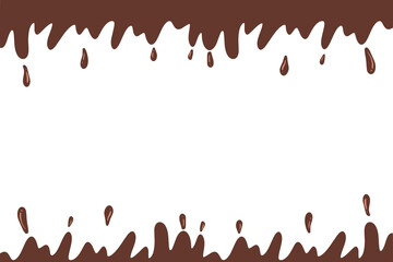 Arrière-plan de Pâques avec chocolat fondu coulant