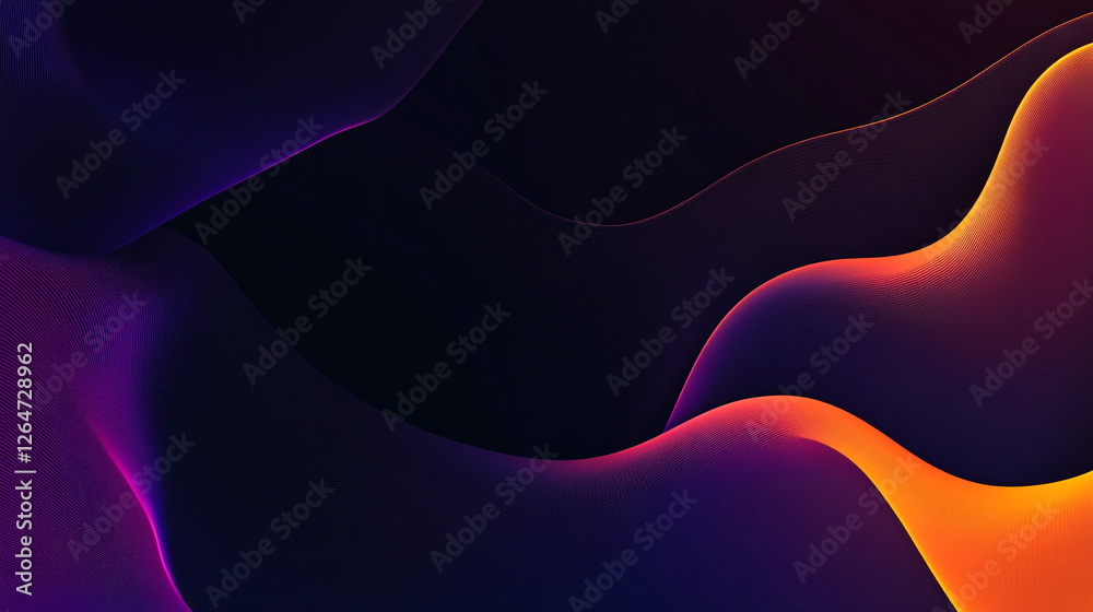 Poster vibrant waves of color undulate in a mesmerizing abstract display, creating a dynamic visual experie