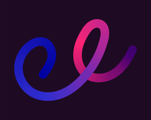 bright, neon squiggle shapes with smooth curves and loops. vivid colors transition through seamless gradients, blending hues like pink, blue, green, and orange, creating a playful, dynamic effect.