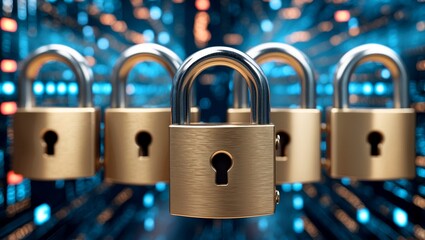 Metal padlocks symbolizing robust online security measures