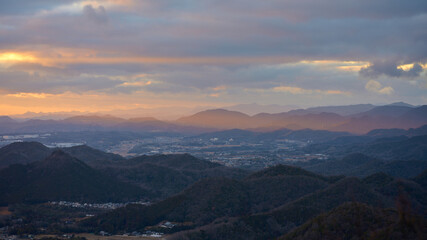 Fototapeta premium 羽束山から見る夕景