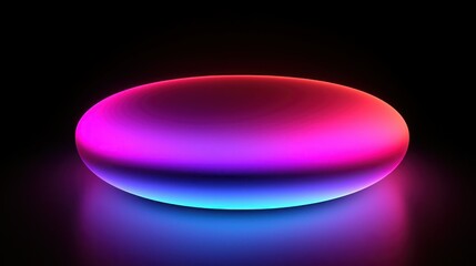 A glowing gradient blob in neon colors, perfect for a modern design concept.