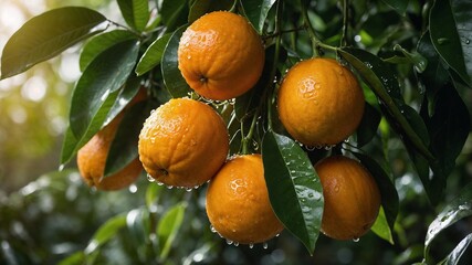 Fresh oranges, ripe citrus fruit, organic tangerines, wooden crate of oranges, natural fruit arrangement, rustic citrus display, healthy vitamin C source, farm-fresh oranges, vibrant orange color