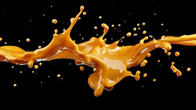 A dynamic splash of liquid blobs in bright colors captured mid-motion.