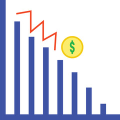 dollars grafik for economy analytic