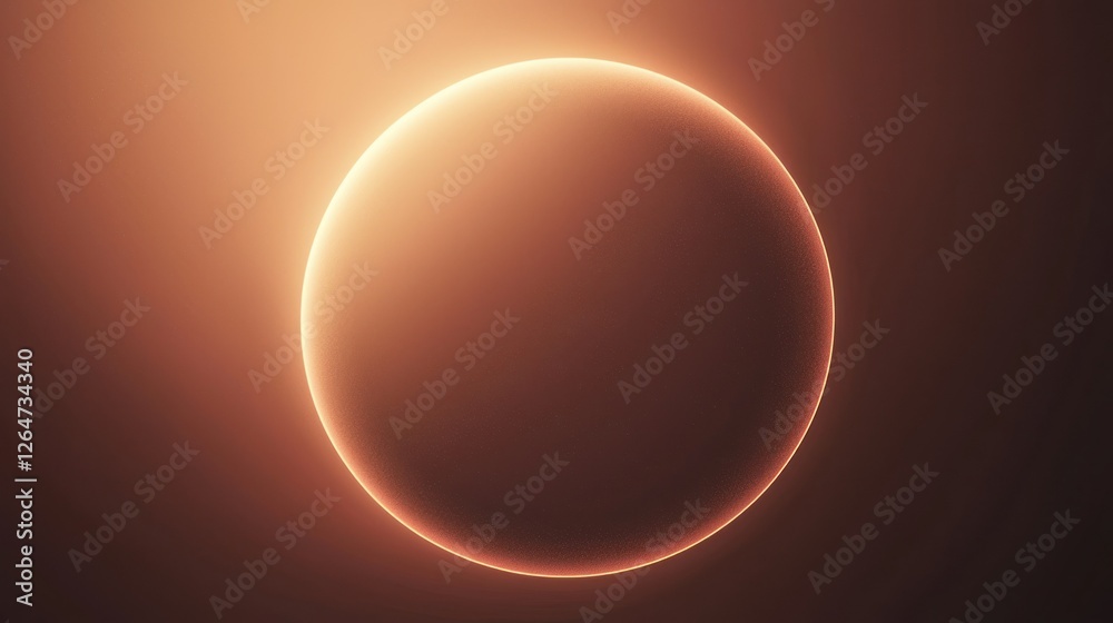Wall mural a glowing circle blob with soft gradients against a dark background.