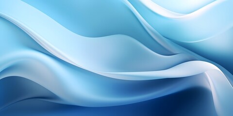 Obraz premium Abstract blue waves flow, digital backdrop, website design