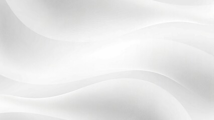 Obraz premium White abstract background featuring dynamic waves, representing a modern technology network in a sleek design. 
