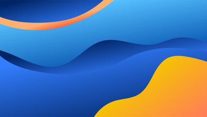 Fototapeta premium ABSTRACT BACKGROUND ELEGANT GRADIENT BLUE ORANGE WITH HAND DRAWN ORGANIC SHAPES SMOOTH COLOR DESIGN VECTOR TEMPLATE GOOD FOR MODERN WEBSITE, WALLPAPER, COVER DESIGN 