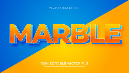 Marble editable text effect in kids and cartoon style