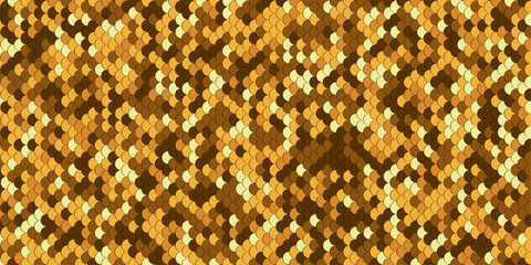 Golden sequins creating a shimmering and festive fishscale texture
