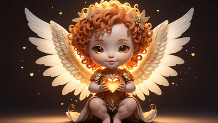Fantasy character, cute magical angel