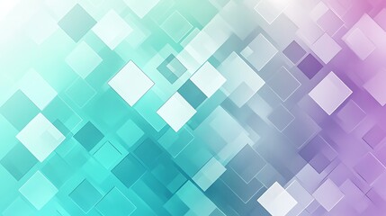 Abstract Background Featuring Overlapping Teal Purple Squares
