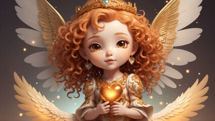 Fantasy character, cute magical angel