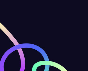 bright, neon squiggle shapes with smooth curves and loops. vivid colors transition through seamless gradients, blending hues like pink, blue, green, and orange, creating a playful, dynamic effect.