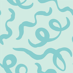 Seamless abstract pattern with squiggles and scribbles. Weaved curved lines. Chaotic ink scribbles decorative texture. Messy doodles, wavy and curly lines.