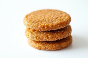 Ginger Snap. Delicious and Healthy Ginger Snaps on White Background