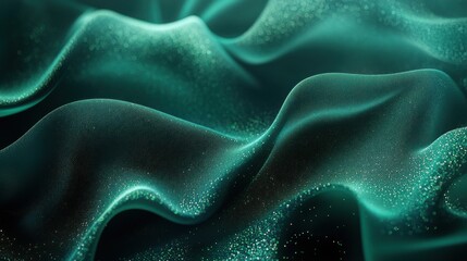 Obraz premium Dark Emerald Jade Silk Satin Fabric Background