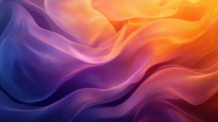 Obraz premium Luminous flowing shapes. Bright gradients in cobalt violet and sand gold. Dreamy curves merging into abstract designs.