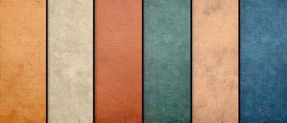 Fototapeta premium Vertical Stripes Of Textured Backgrounds In Muted Tones