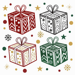 Vector holiday gifts for the holidays