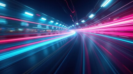 Obraz premium Hypnotic Motion Blur Background with Neon Colors