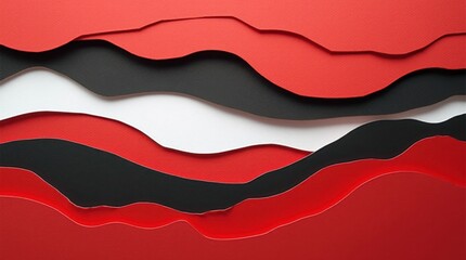 Fototapeta premium Layered Paper Cutout with Bold Colors