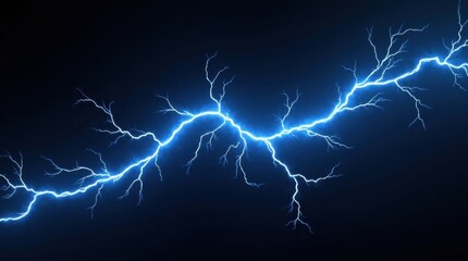Bold Lightning Crack Pattern on Jet Black Background