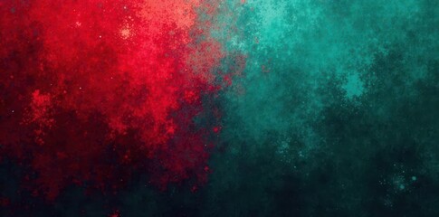 Obraz premium Abstract red teal noisy gradient, black backdrop, grainy effect, mix, poster