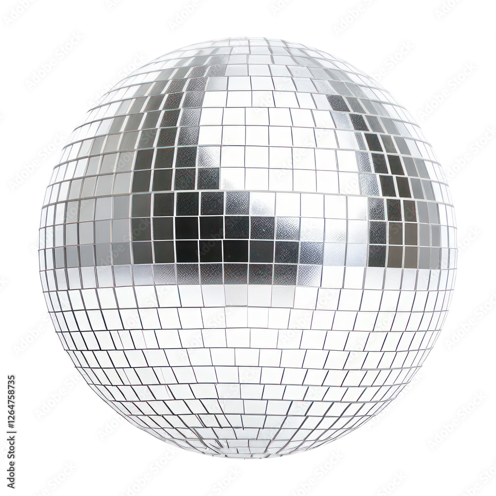 Canvas Prints PNG Disco ball sphere white background celebration.