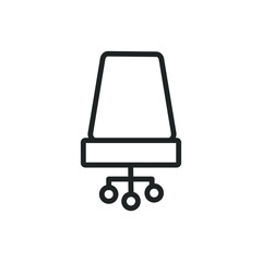 Office Chair Line Icon. Editable Stroke