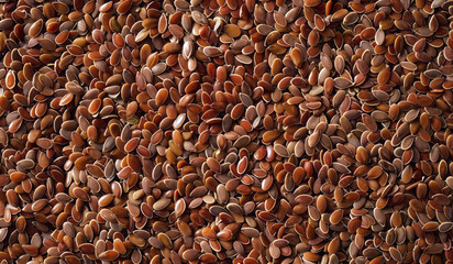 Obraz premium The texture of granulated flax seeds forms an attractive pattern on the background.
