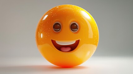 3D realistic emoji from an elevated and diagonal perspective, capturing detailed textures and expressions on a white background