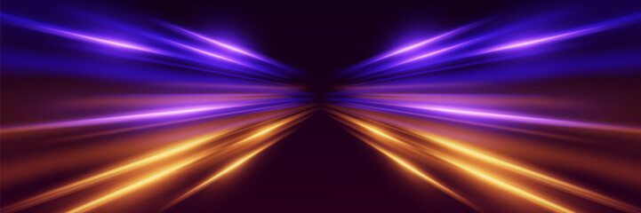 Glowing effect of shiny lines. Demonic movement speed light trail and path effect.