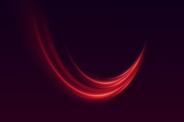 Speed ​​glowing technological lines and light. Vector EPS10
