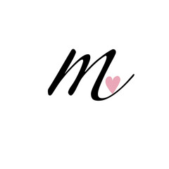 Obraz premium Heart alphabet 