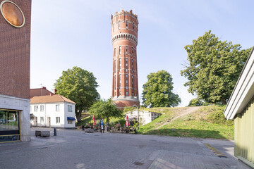 Kalmar Sweden - The old water tower in Västervik has been a prominent feature of the cityscape since 1905 © Gunnar E Nilsen