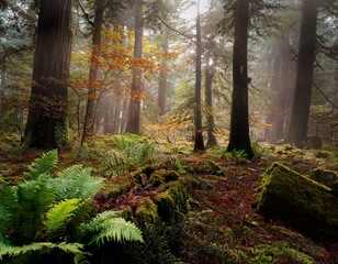Fototapeta premium Magisches Waldlaub – Die Essenz der Natur in Perfektion