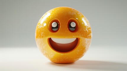 3D realistic emoji from an elevated and diagonal perspective, capturing detailed textures and expressions on a white background