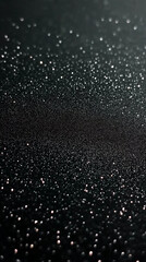 Obraz premium Silver glittery surface spreading luminous bokeh pattern against dark backdrop, generating festive, glamorous visual highlighting celebration sparkle and elegance