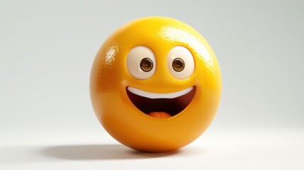 3D realistic emoji from an elevated and diagonal perspective, capturing detailed textures and expressions on a white background