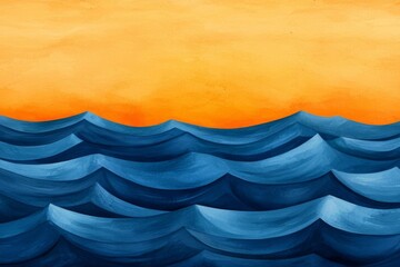 Vibrant waves under a colorful sunset sky.