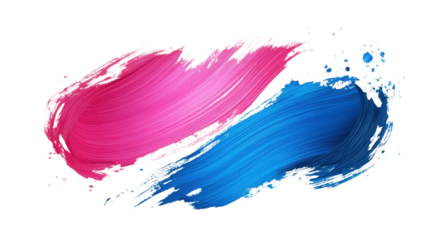 watercolor brush strokes isolated on white background