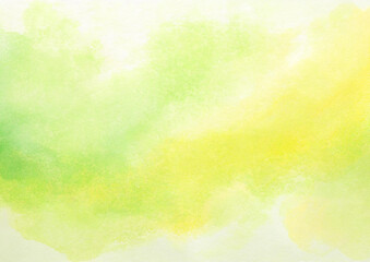 黄色と緑の和紙水彩背景