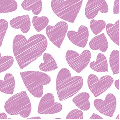 pink hearts seamless pattern